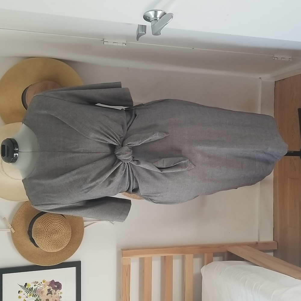 NWT Gray Tweed Eloquii Plus Size Woman's Faux Tie Dress